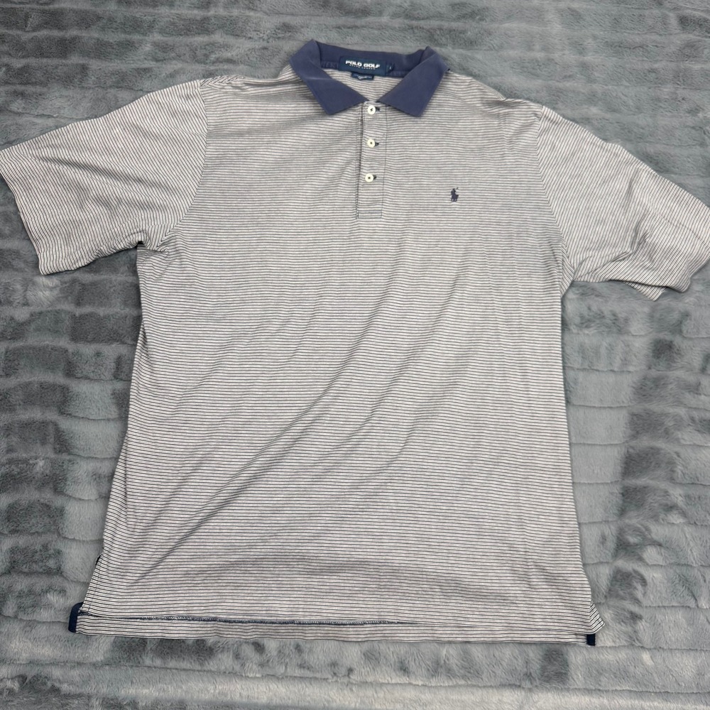 Polo Golf Ralph Lauren Mens Large Pima Cotton Striped Polo The University Club